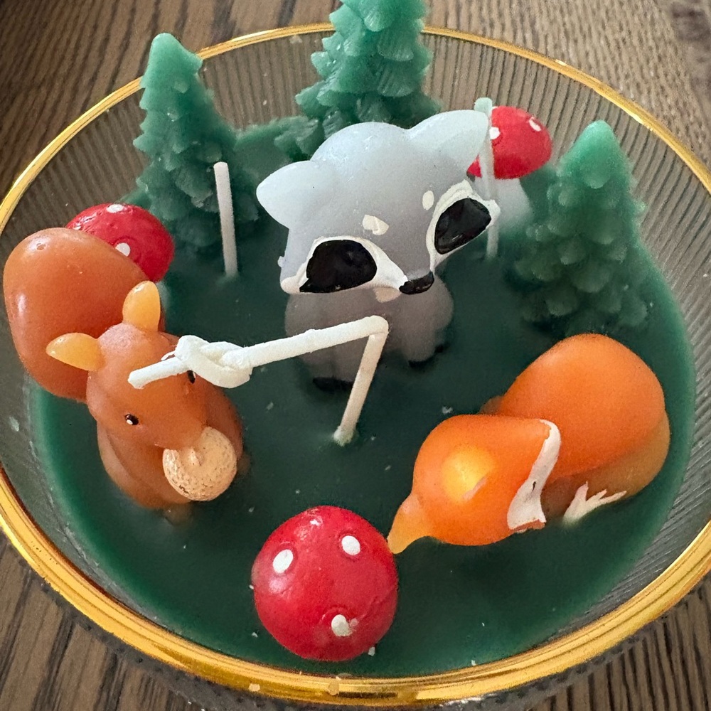 Martha Stewart Forest Friends Candle Holder - Green and Orange